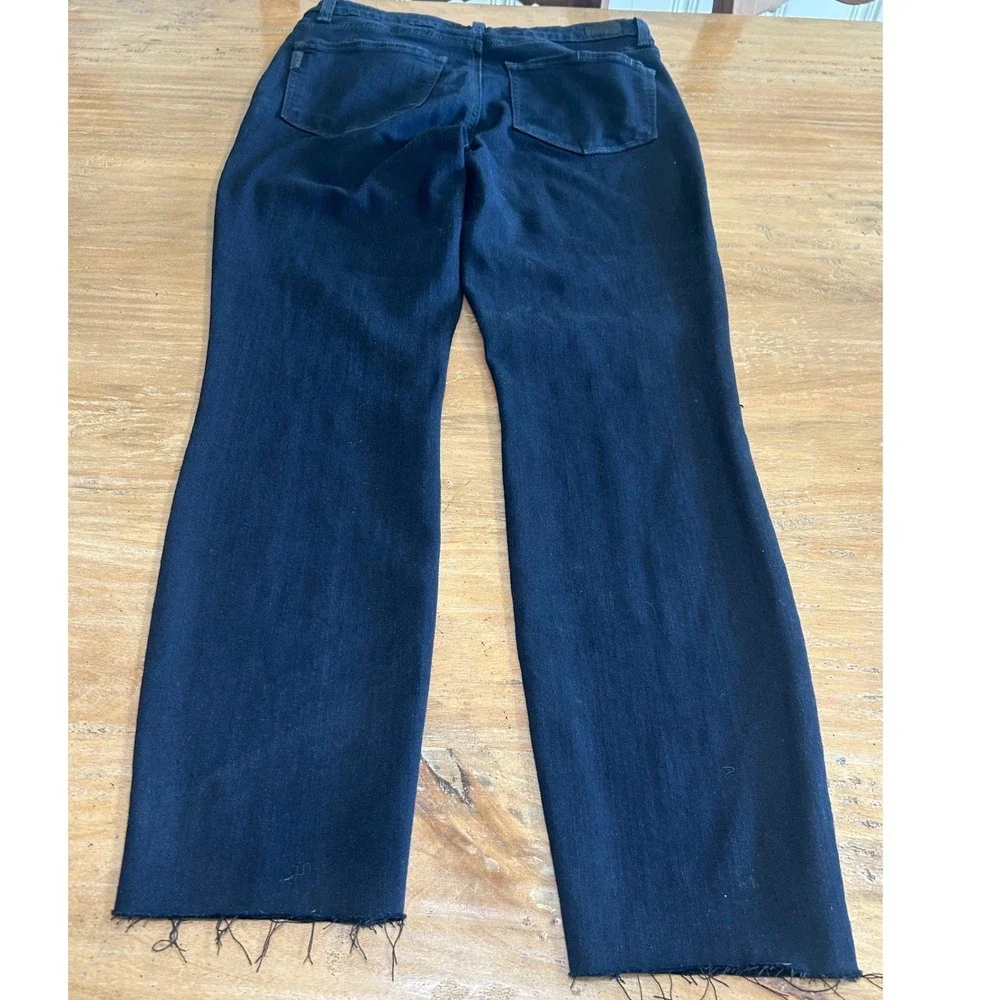 PAIGE Hoxton Ankle Dark Blue High Rise Raw Hem Skinny Jeans Womens Size 29 - Picture 7 of 7